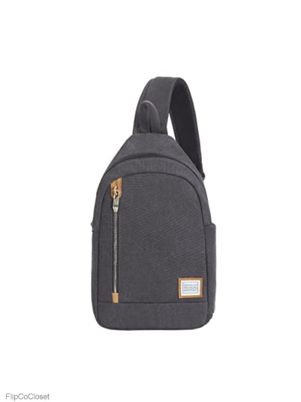 Anti-Theft Sling Bag Cotton Canvas Suede Trim RFID Crossbody Travel